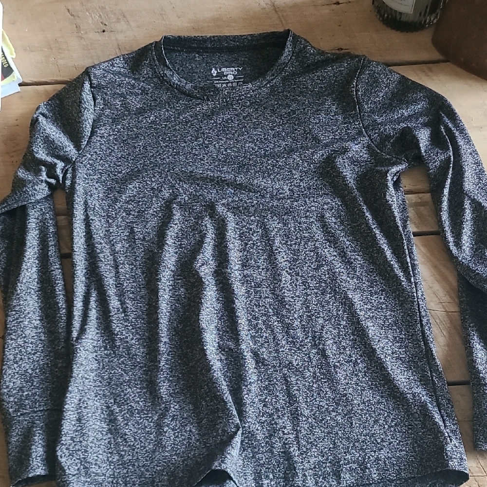 liberty Long Sleeve Heathered Dark Gray Crew